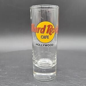Hollywood - Hard Rock Cafe Shot Glass 4" Tall - California, Black Letters